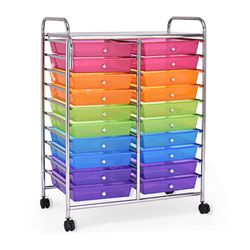 studio organizer drawer rolling storage cart, multi-purpose organizer with lockable wheels for home office, classroom