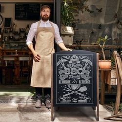 40 inch wood a-frame sidewalk wedding signage chalkboard – double-sided durable sign for events & advertising