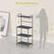 4-Tier Kitchen Microwave Storage Rack with Metal Shelves, Heavy-Duty Organizer for Oven & Utensils