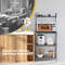 4-Tier Kitchen Microwave Storage Rack with Metal Shelves, Heavy-Duty Organizer for Oven & Utensils
