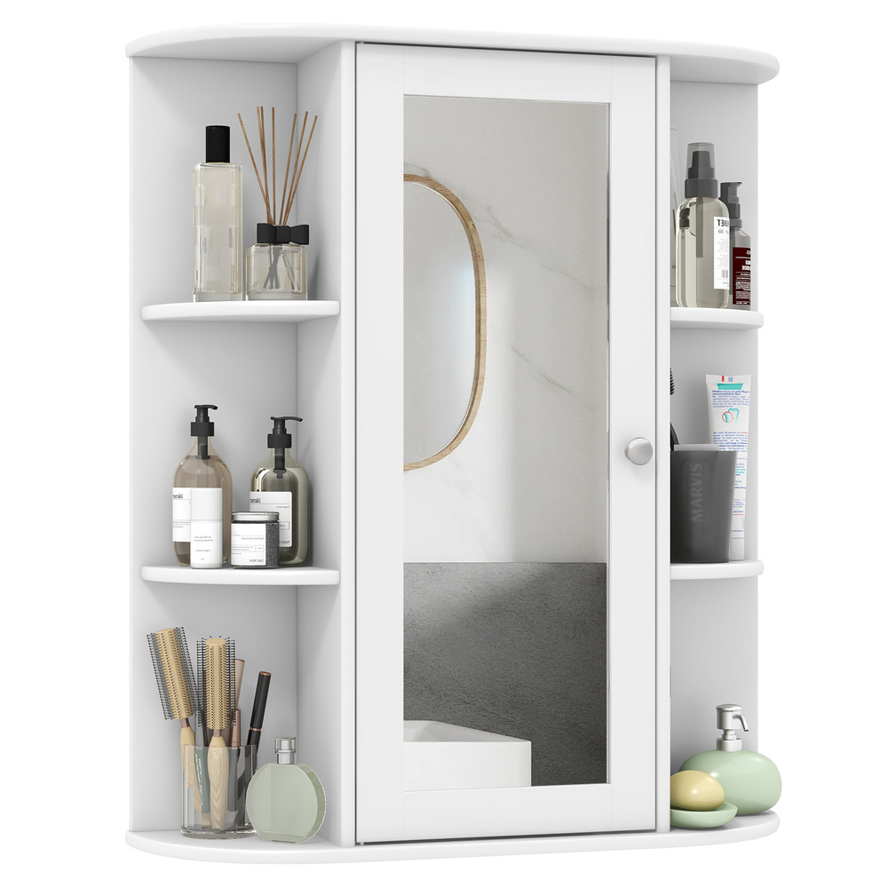Bathroom Wall Medicine Cabinet with Mirror Door – Adjustable & Removable Shelves for Organized Storage