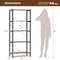 5-Tier Industrial Bookshelf – Heavy-Duty Metal Storage Rack for Home & Office Display