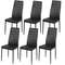 Set Of 6 High Back Dining Chairs Modern Comfort For Your Dining Room 4