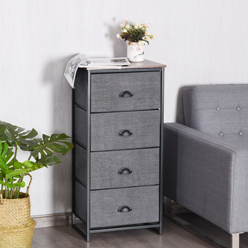 Modern Dresser Storage Tower With Fabric Drawers Drawer Organizer Cabinet With Sturdy Steel Frame F 2