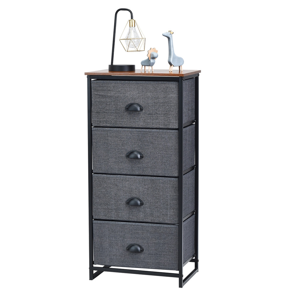 Modern Dresser Storage Tower With Fabric Drawers Drawer Organizer Cabinet With Sturdy Steel Frame F 3