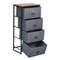 Modern Dresser Storage Tower With Fabric Drawers Drawer Organizer Cabinet With Sturdy Steel Frame F 4