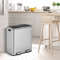 Stainless Steel Dual Step Trash Can Double Bucket Pedal Recycling Bin With Silent Lid Removable Inn 1