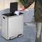 Stainless Steel Dual Step Trash Can Double Bucket Pedal Recycling Bin With Silent Lid Removable Inn 2