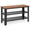 Brown Industrial Shoe Bench Shoe Rack With Storage Shelves For Entryway Hallway Mudroom And Closet  0
