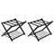 Folding Metal Luggage Rack Set Durable Suitcase Stand With Storage Shelf Portable Guest Room Organi 0