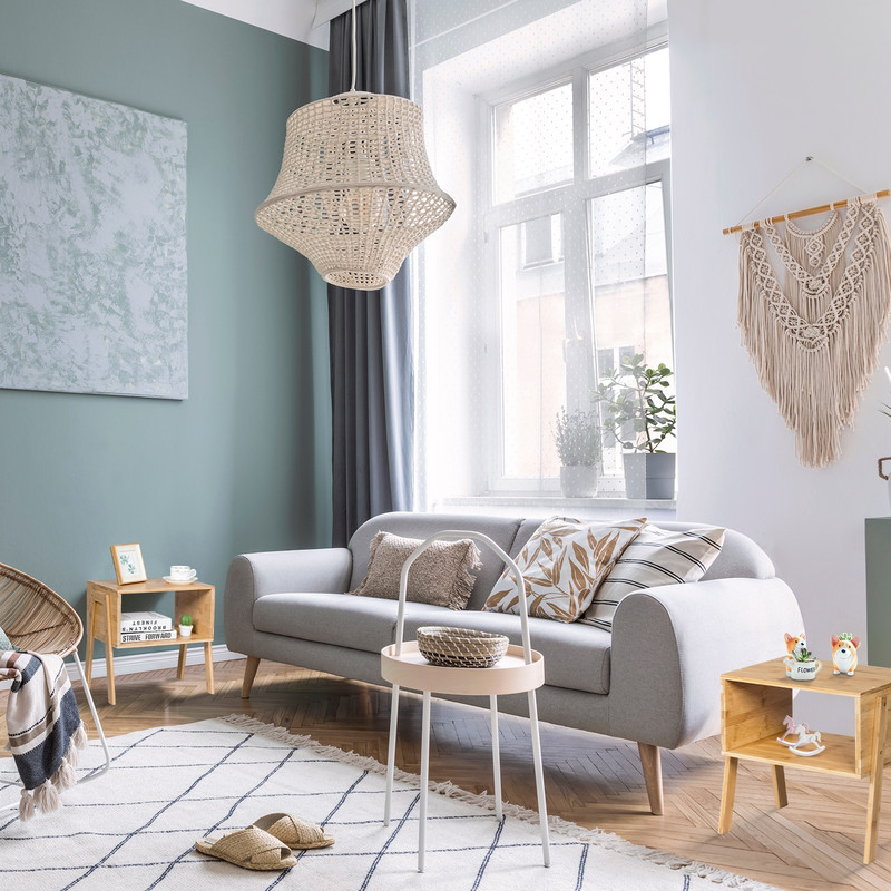 Bamboo Nightstands And Sofa Tables With Storage Shelf Stackable Side Tables For Bedroom Living Room 1