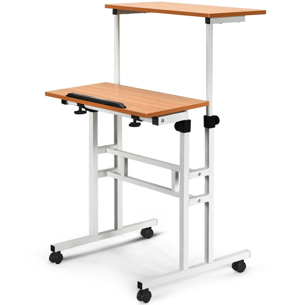 Adjustable SitStanding Computer Desk 2in1 HeightAdjustable Workstation For Home  Office 3