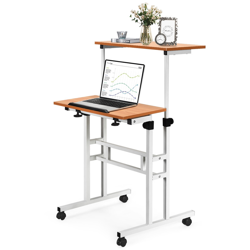 Adjustable SitStanding Computer Desk 2in1 HeightAdjustable Workstation For Home  Office 4