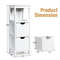 Wooden Bathroom Storage Cabinet Multifunction Floor Organizer With Rack 6