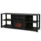 2Tier TV Stand With Storage Cabinet Adjustable Shelves Media Console Organizer 7