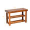 Freestanding Wood Bench With 3Tier Storage Shelves Rustic Entryway Organizer 5