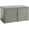88 Gallon Garden Patio Rattan Storage Container Box – Heavy-Duty Outdoor Storage with Shelves