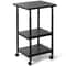 3-Tier Adjustable Printer Stand with 360-Degree Swivel Casters – Mobile & Sturdy Office Cart