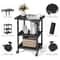 3-Tier Adjustable Printer Stand with 360-Degree Swivel Casters – Mobile & Sturdy Office Cart