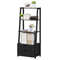 4-Tier Ladder Bookshelf Storage Display with 2 Drawers, Modern Freestanding Bookcase for Living Room, Office, Bedroom