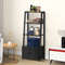 4-Tier Ladder Bookshelf Storage Display with 2 Drawers, Modern Freestanding Bookcase for Living Room, Office, Bedroom