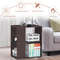 3-Tier End Table with Open Storage Shelves and Foot Pads, Modern Wood Side Table for Living Room, Bedroom, Small Spaces