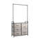 5 Fabric Drawers Dresser with Metal Frame and Wooden Top, Tall Storage Organizer with Hanging Rod for Bedroom, Closet