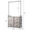 5 Fabric Drawers Dresser with Metal Frame and Wooden Top, Tall Storage Organizer with Hanging Rod for Bedroom, Closet