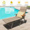 Foldable Wicker Outdoor Chaise Lounge Chair with Aluminum Frame, Adjustable Recliner with Wheels for Patio, Poolside