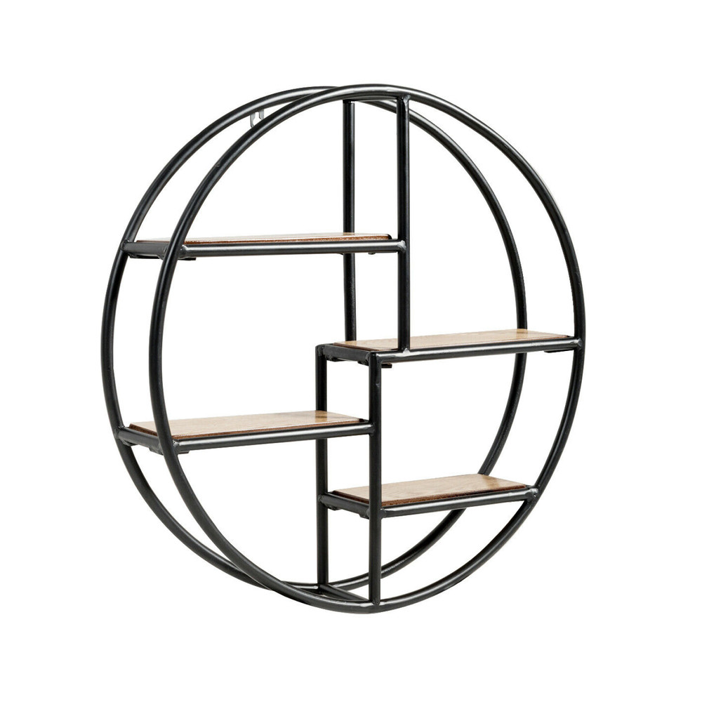 Circular Hanging Storage Shelf WallMounted 4Tier Rack For SpaceSaving Organization 3