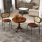 32 Inch Pedestal Side Table Solid Wood Round Pub Table For Home  Bar 1
