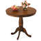 32 Inch Pedestal Side Table Solid Wood Round Pub Table For Home  Bar 5