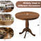 32 Inch Pedestal Side Table Solid Wood Round Pub Table For Home  Bar 4