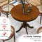 32 Inch Pedestal Side Table Solid Wood Round Pub Table For Home  Bar 2