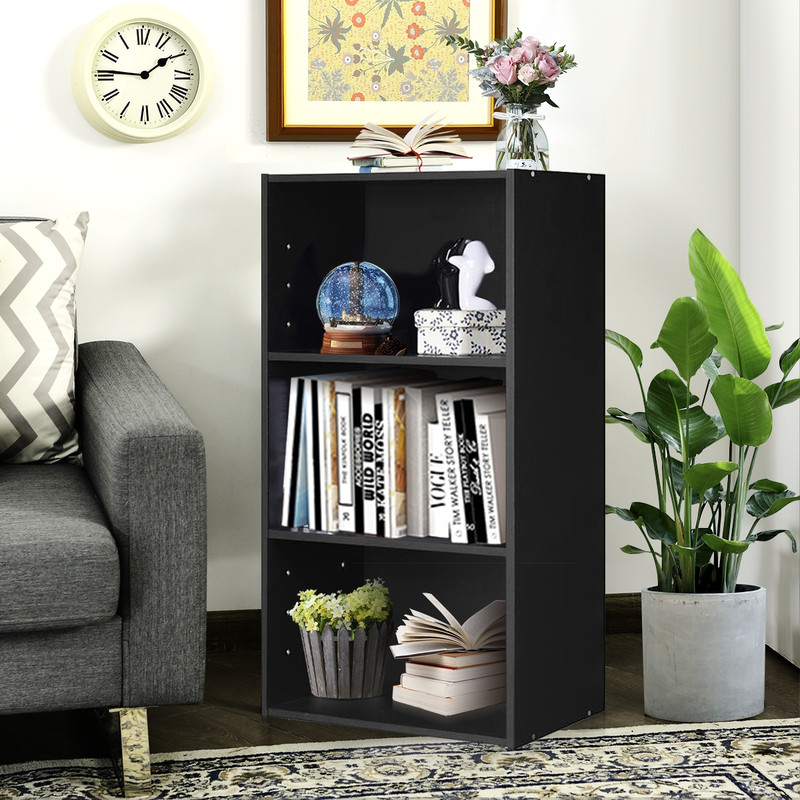 3Tier Open Shelf Bookcase Modern Storage  Display Cabinet For Home  Office 0
