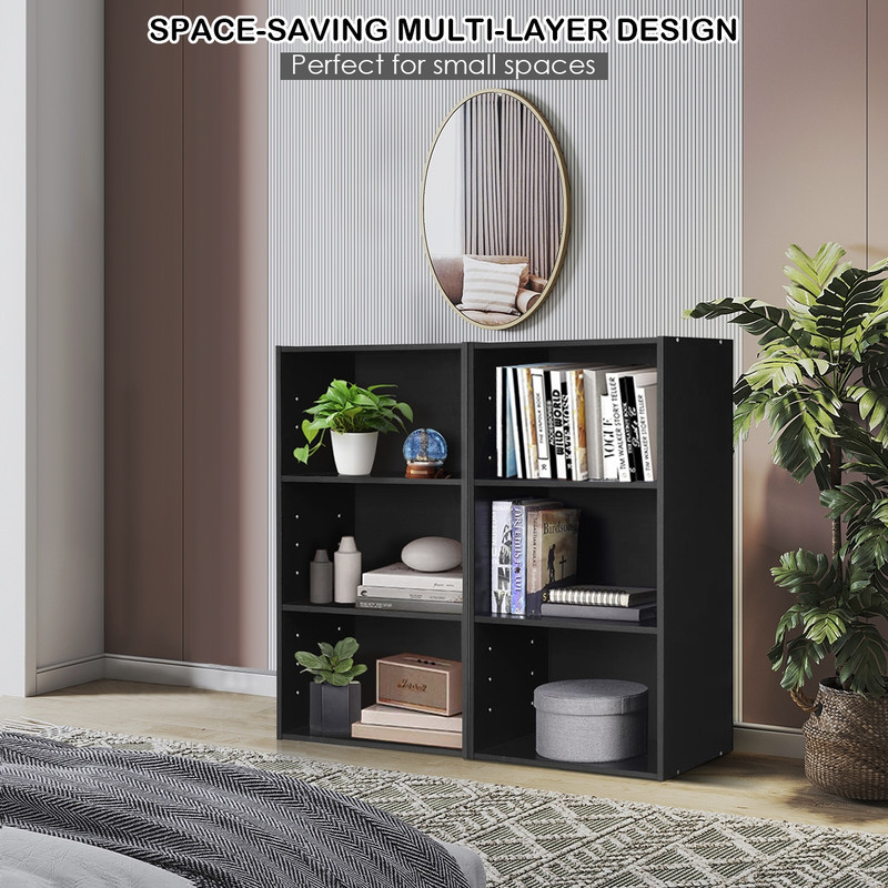 3Tier Open Shelf Bookcase Modern Storage  Display Cabinet For Home  Office 1