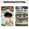 36Inch Round Steel Fire Pit Ring HeavyDuty Outdoor Backyard Fire Pit Accessory 1