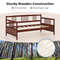 Modern Twin Size Daybed Frame with Wooden Slats Support, Sturdy Pine Wood Design