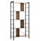 4 Tier Industrial Bookshelf, Freestanding Storage Rack with Metal Frame & Chipboard Shelves
