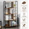 4 Tier Industrial Bookshelf, Freestanding Storage Rack with Metal Frame & Chipboard Shelves