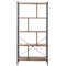4 Tier Industrial Bookshelf, Freestanding Storage Rack with Metal Frame & Chipboard Shelves