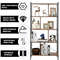 4 Tier Industrial Bookshelf, Freestanding Storage Rack with Metal Frame & Chipboard Shelves