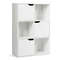 6 Cubes Wood Storage Shelves with Doors, Modern Bookcase Cabinet for Home Office Organization