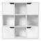 9 Cube Wooden Freestanding Bookcase for Home and Office, Modern Cube Storage Shelf with Doors, Vertical Wood Divider