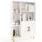 Free Standing Pantry Cabinet with 2 Door Cabinet and 5 Shelves, Modern Storage Organizer for Kitchen, Dining Room