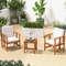 Solid Acacia Wood Outdoor Patio Sofa Set Modern Wooden Lounge Chairs With Thick Cushions  Coffee Ta 1