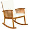 Outdoor Acacia Wood Rocking Chair With Detachable Cushions Rustic Solid Wood Patio Rocker For Backy 6