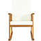 Outdoor Acacia Wood Rocking Chair With Detachable Cushions Rustic Solid Wood Patio Rocker For Backy 7