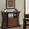 Rolling Buffet Sideboard with Wine Rack, Wooden Bar Storage Cabinet on Wheels