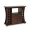 Rolling Buffet Sideboard with Wine Rack, Wooden Bar Storage Cabinet on Wheels